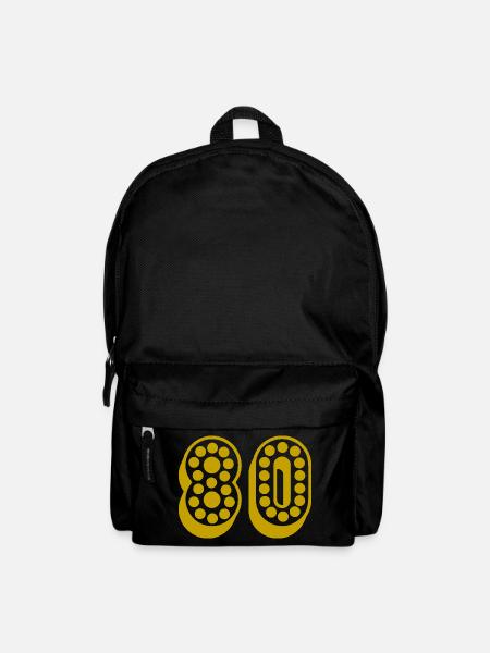 80. 80 YEARS. 80th ANNIVERSARY. 80TH BIRTHDAY. - Backpack - black