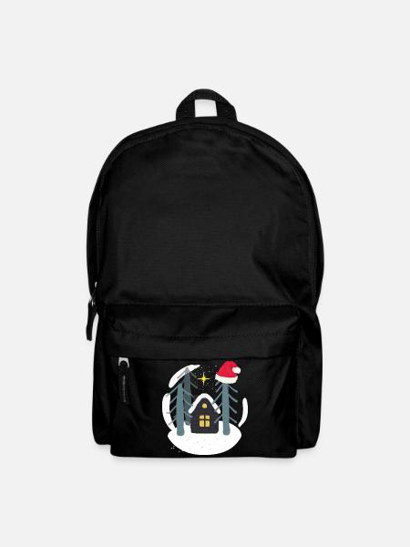 Winterzeit Weihnachtszeit - Rucksack - Schwarz