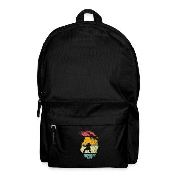 Abseilen Felsklettern Felskletterer Retro Vintage - Rucksack - Schwarz - Vorne