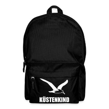 Küstenkind – Zuhause ist, wo das Meer beginnt - Rucksack - Schwarz - Vorne