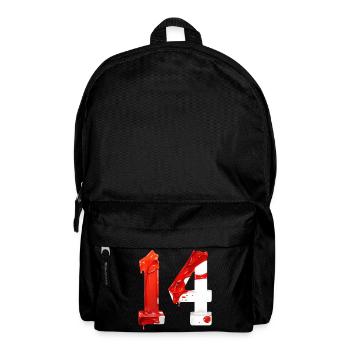 NR. 14 NUMMER 14 ROT WEIß 14. GEBURTSTAG - Rucksack - Schwarz - Vorne