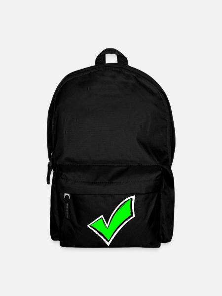 Häkchen hacken Farbig gesehen - Rucksack - Schwarz