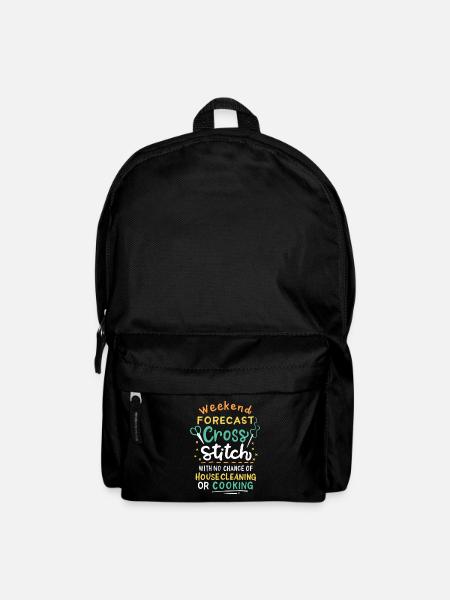 Cross Stich Handarbeiten - Rucksack - Schwarz
