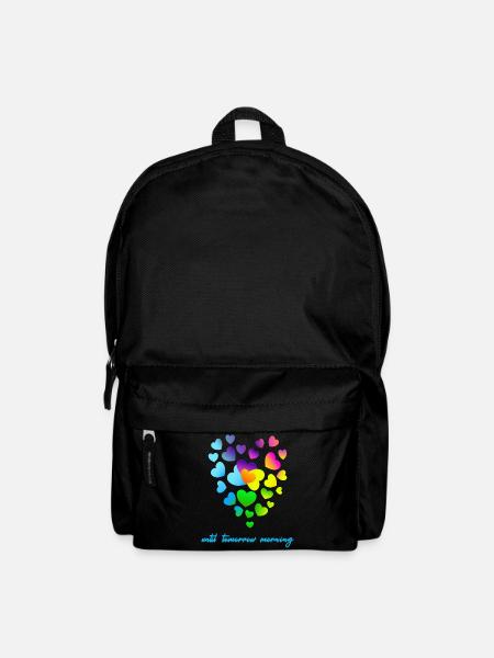 Herzen bunte Herzen Herzen Haufen - Rucksack - Schwarz