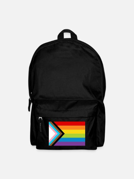 LGBT Pride Flag / New Rainbow Progress Flag - Backpack - black