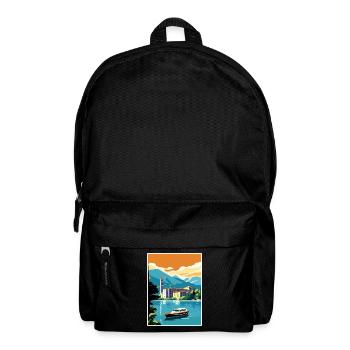 Comer See Italien Dekoration Vintage Reiseposter - Rucksack - Schwarz - Vorne