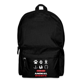 animal rights - Rucksack - Schwarz - Vorne