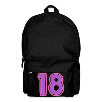 18. 18 YEARS OLD. 18th ANNIVERSARY. BIRTHDAY 18 YEARS. - Backpack - black - Front