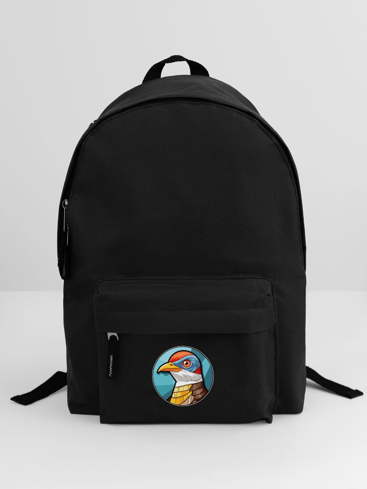 Kuckuck Bunte Karikatur Kawaii Anima - Rucksack - Schwarz - Vorne