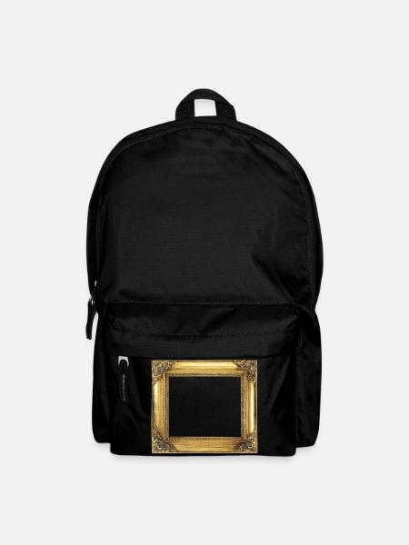 Goldener Bilderrahmen - Rucksack - Schwarz
