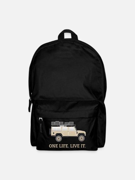 Dachzelt Offroad 4x4 Reisefahrzeug T-Shirt - Rucksack - Schwarz