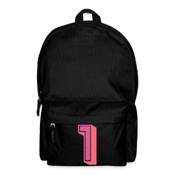 1. 1 AN. 1er ANNIVERSAIRE. ANNIVERSAIRE 1 AN - Sac à dos - noir - Devant