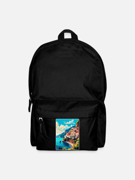 Amalfi Italien Vintage Reiseposter WPA Souvenir - Rucksack - Schwarz