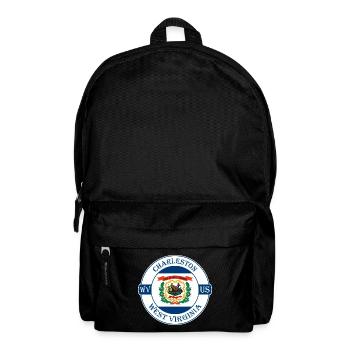 Charleston West Virginia Flagge USA Souvenir Logo - Rucksack - Schwarz - Vorne