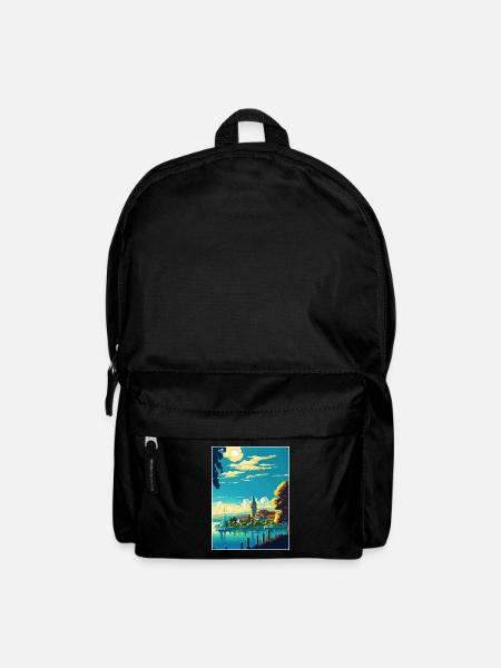 Bodensee Vintage Reiseposter WPA Souvenir - Rucksack - Schwarz