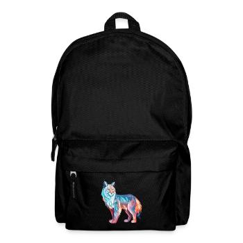 Luchs Buntes Aquarell Cartoon Kawaii Tier - Rucksack - Schwarz - Vorne