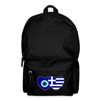 Drapeau de la Grèce Porte-bonheur Nazar Perle - Sac à dos - noir - Devant