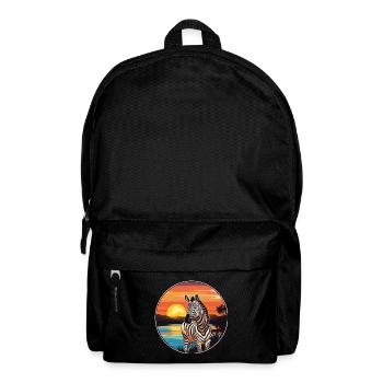 Zebra buntes Aquarell Cartoon Kawaii Tier - Rucksack - Schwarz - Vorne