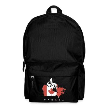 Silhouette du Canada avec feuille d’érable - Sac à dos - noir - Devant