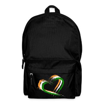 Herz Bürste Flagge Indien Design Neu Vektor Fahne - Rucksack - Schwarz - Vorne