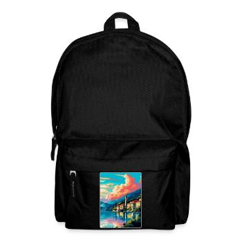 Comer See Italien Vintage Reiseplakat Souvenir WPA - Rucksack - Schwarz - Vorne