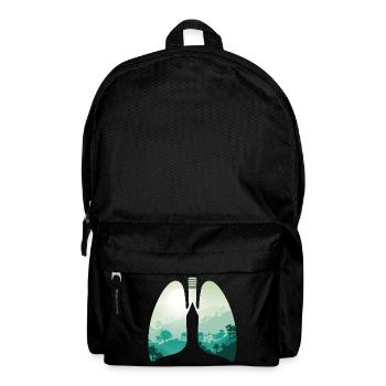 Green nature forest landscape lungs - Backpack - black - Front