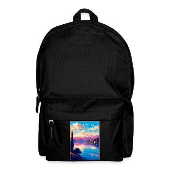 Lago Maggiore Schweiz Vintage Reiseplakat - Rucksack - Schwarz - Vorne