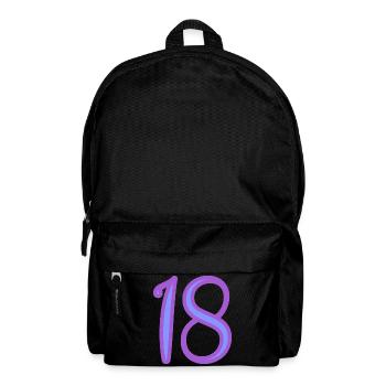 18. 18 JAHRE ALT. 18-JÄHRIGES JUBILÄUM. GEBURTSTAG 18 JAHRE. - Rucksack - Schwarz - Vorne
