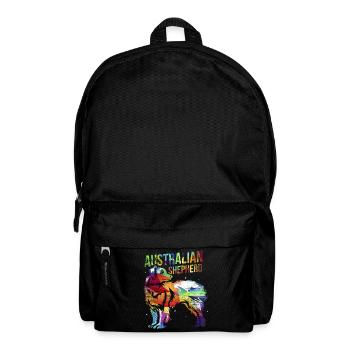 Flinker Australian Shepherd Hütehund - Rucksack - Schwarz - Vorne