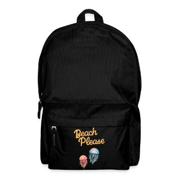 beach please Quallen - Rucksack - Schwarz - Vorne