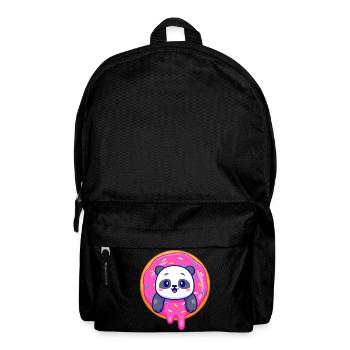 Süßes Pandababy und ein süßer Dounat - Rucksack - Schwarz - Vorne