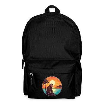 Affe buntes Aquarell Cartoon Kawaii Tier - Rucksack - Schwarz - Vorne