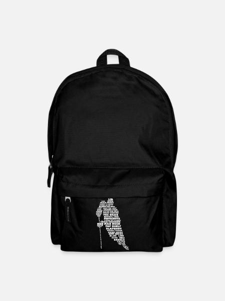 Hockey Terminology Word Art - Backpack - black