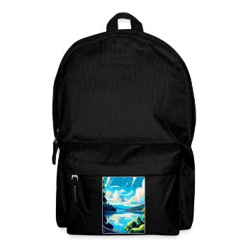 Donau Europa Vintage Reiseplakat Souvenir - Rucksack - Schwarz - Vorne