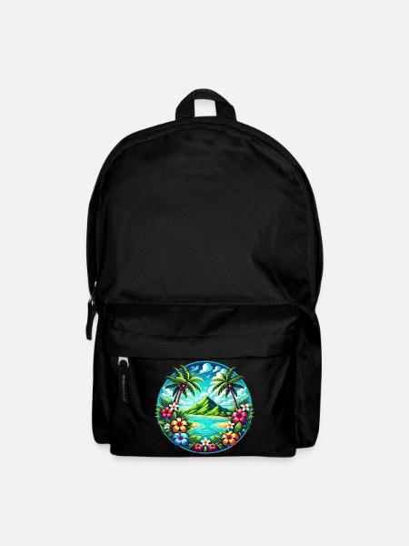 Caribbean Island Logo - Backpack - black