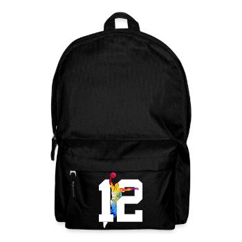 NUMMER 12 BASKETBALL 12. GEBURTSTAG - Rucksack - Schwarz - Vorne
