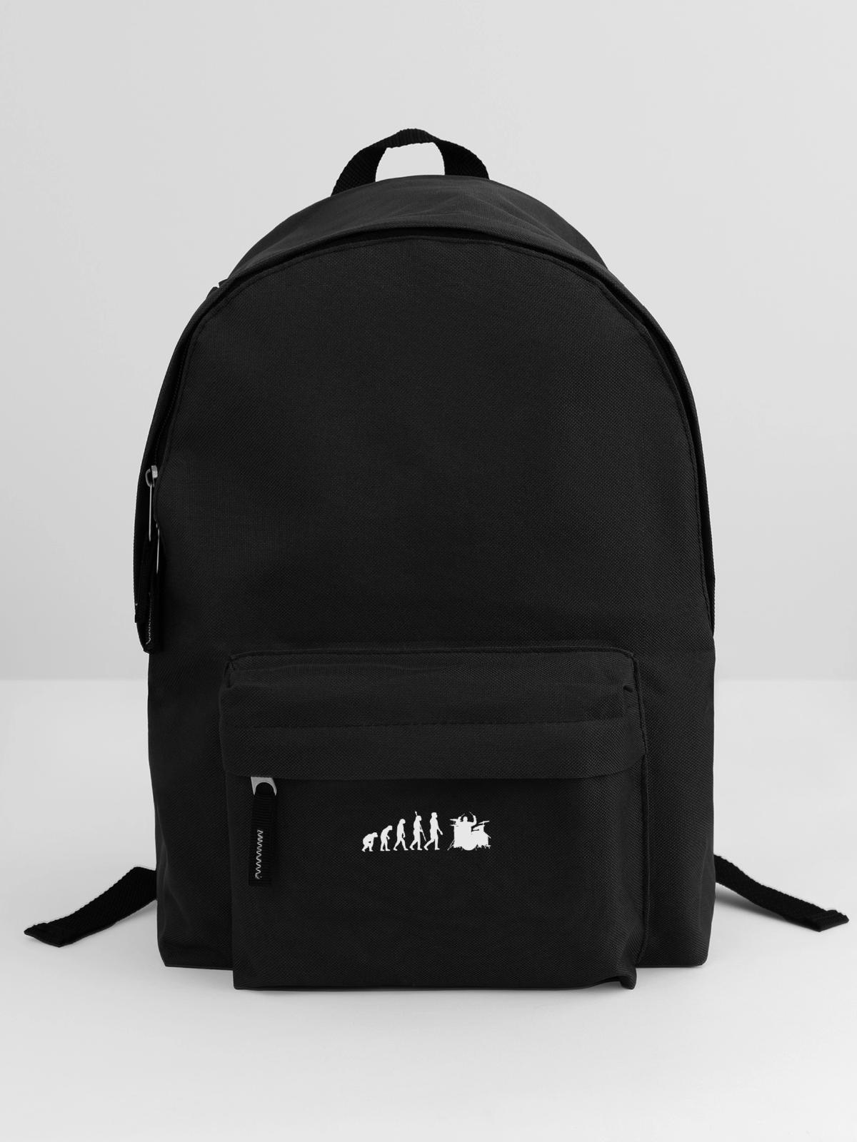 Schlagzeuger Evolution Entwicklung Schlagzeug - Rucksack - Schwarz - Vorne