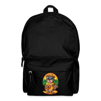 Lustige Biber Cartoon Sommer Strand Sonnenbrille - Rucksack - Schwarz - Vorne