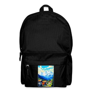 Zakopane Polen Vintage Reiseplakat Souvenir WPA - Rucksack - Schwarz - Vorne