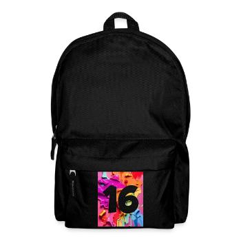 NO. 16 NUMBER 16 COLORFUL 16TH BIRTHDAY - Backpack - black - Front
