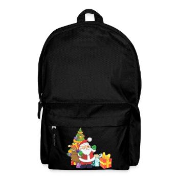 Weihnachtsmann - Rucksack - Schwarz - Vorne
