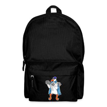 Seemöwe Möwe Seemann Kapitän Fitness Hantel - Rucksack - Schwarz - Vorne