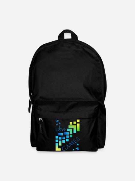 I love games - Rucksack - Schwarz