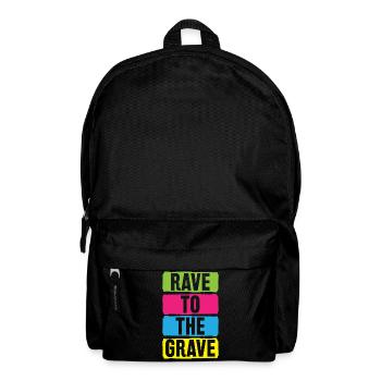 Rave To The Grave - Rucksack - Schwarz - Vorne
