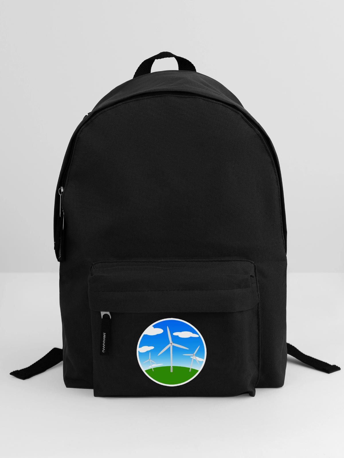 Windräder - Rucksack - Schwarz - Vorne