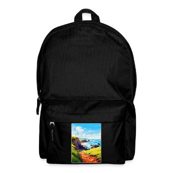 Hartland Quay Devon Vintage Travel Poster Souvenir - Backpack - black - Front