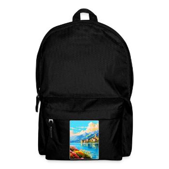 Lac de Côme Italie Affiche de voyage vintage Souvenir WPA - Sac à dos - noir - Devant