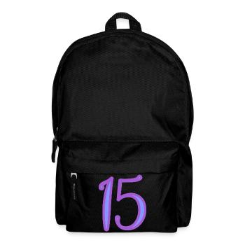 15. 15 ANS. 15e ANNIVERSAIRE. ANNIVERSAIRE 15 ANS. - Sac à dos - noir - Devant