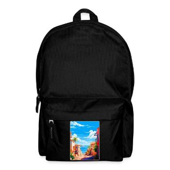 Palma Nova Spain Vintage Travel Poster Souvenir - Backpack - black - Front