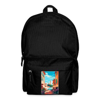 St Tropez France Affiche de voyage vintage souvenir - Sac à dos - noir - Devant